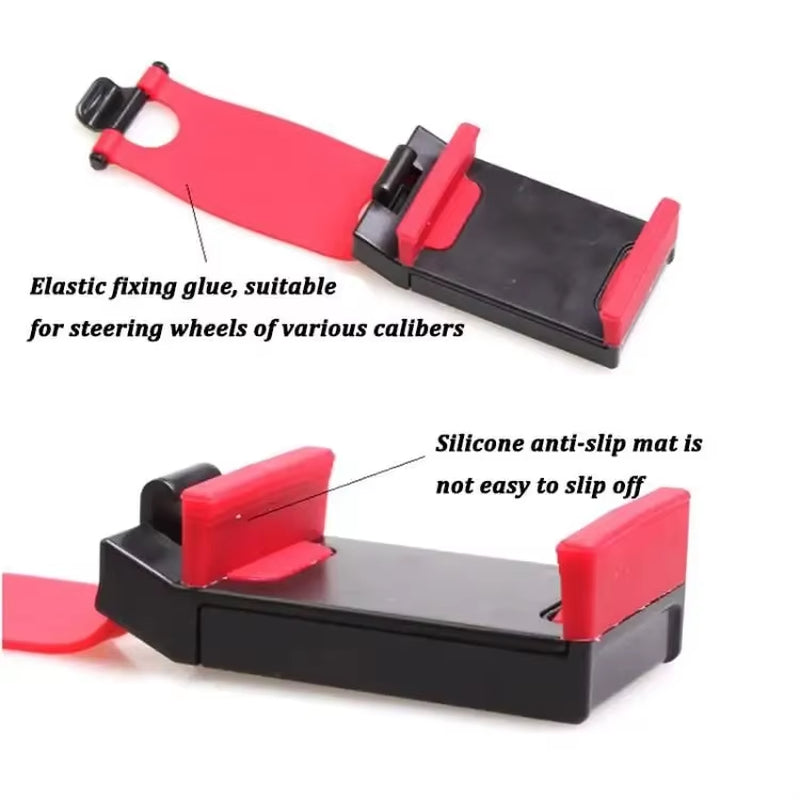 1 Pc Universal Car Steering Wheel Mobile Phone Holder Mount Buckle Socket Holder for Iphone Xiaomi Samsung GPS Stands