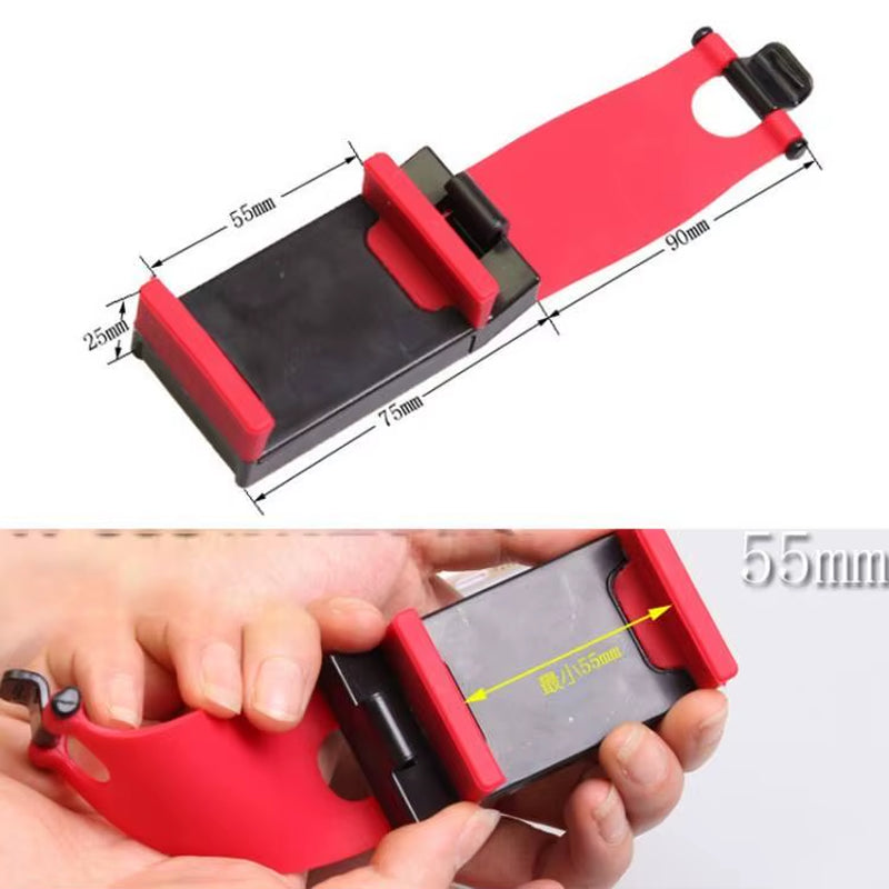 1 Pc Universal Car Steering Wheel Mobile Phone Holder Mount Buckle Socket Holder for Iphone Xiaomi Samsung GPS Stands